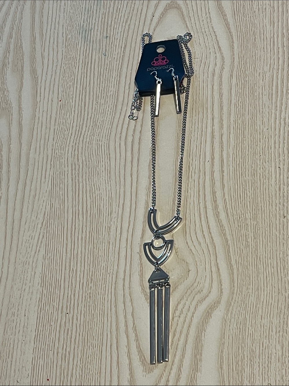 Paparazzi Silver-Tone Geometric Pendant Necklace